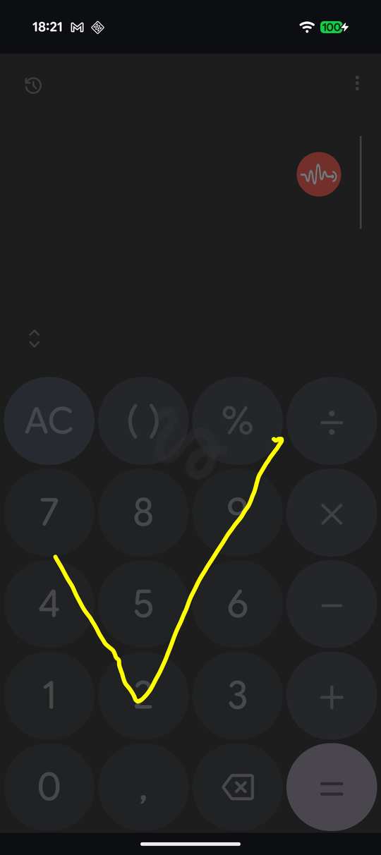 Gesture pad over any app