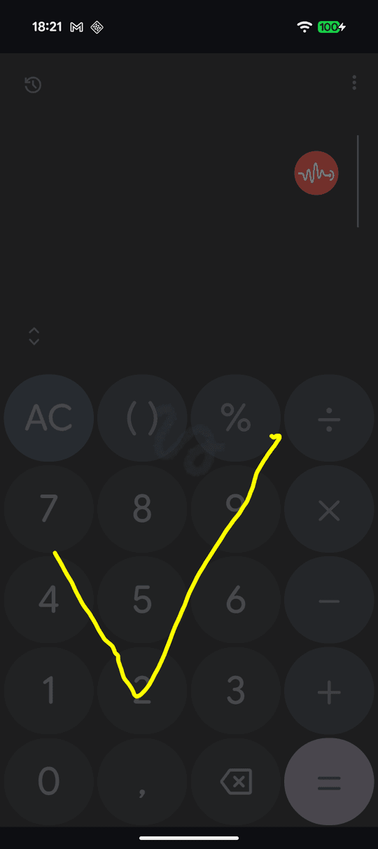 Gesture pad over any app